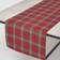 Homescapes Cotton Christmas Prince Edward Tartan Tablecloth Red