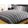 Rapport Furnishings Double Soho Stripe Set Duvet Cover White, Grey, Black