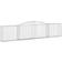 vidaXL Gabionkurver Buede 4 Stk 400 x 30 x 80/100 cm