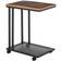 Homcom C Shape Rustic Brown Small Table 36x51cm