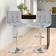 Neo Cuban Chrome&Grey Bar Stool 112cm 2pcs