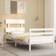vidaXL Frame with Headboard White Wood White