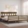 vidaXL Bed Frame with Headboard Honey