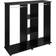Homcom Mobile Double Open Black Wardrobe 120x128cm