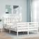 vidaXL Frame with Headboard White