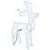 vidaXL Reindeer Jullampa 87cm