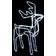 vidaXL Reindeer Jullampa 87cm