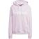 adidas Damen Essentials Linear Kapuzensweatshirt, Transparentes Pink/Weiß