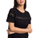 Roman Lace Detail Jersey T-Shirt - Black