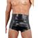 Latex mäns tanga, svart,-Large