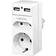 LogiLink Adapterstecker mit 2x USB-Ports, Eurosteckdose &