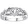 PalmBeach Interlocking Hearts Promise Ring - Silver/Diamonds