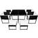 vidaXL 41933 Matgrupp, 1 Bord inkl. 4 Stolar