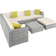 tectake 403838 Outdoor Lounge Set, 1 Table incl. 6 Sofas