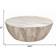 The Urban Port Mango Wood Distressed White Coffee Table 36"