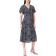 Vila Lovie S/S Wrap Midi Dress - Black/Aop: sally