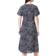 Vila Lovie S/S Wrap Midi Dress - Black/Aop: sally
