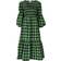 Ganni Seersucker Check Midi Dress - Green