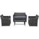 OutSunny 860-064V01BK Outdoor Lounge Set, 1 Table incl. 3 Sofas