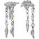 Maanesten Ewania Earrings - Silver/Opals/Aquamarines/Pearls