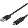 Deltaco Cable with the reversible USB-C connector a USB-A connector. This cable is certified to the USB 2.0 specification