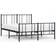 vidaXL black, 160 200 cm/with headboard & footboard Metal Bed Frame Headboard Bed Base Mattress Foundation