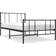 vidaXL black, 90 cm/with headboard & footboard Metal Bed Frame Headboard Bed Base Mattress Foundation