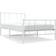 vidaXL white, 100 headboard footboard Metal Bed Frame with Headboard Bed Base Mattress Foundation