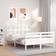 vidaXL Frame with Headboard White