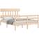 vidaXL brown, 120 Bed Frame Headboard