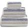 Allure Pair of Merlin Striped Bath Towel Grey, Blue