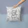 Caroline's Treasures Letter S Musical Note Complete Decoration Pillows White, Black (35.6x35.6cm)