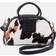 HOBO Sheila Small Satchel Cow Print Handbags Brown One Size One Size