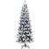 Costway Pre-Lit Artificial Snow Flocked Green Christmas Tree 90"