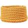 Homescapes Cotton Knitted Round Mustard Basket