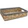 RED HAMPER Small Shallow Hyacinth Rope Border Basket