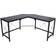 Homcom L-Shaped Black Writing Desk 150x150cm