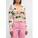 Ganni Graphic Cotton Vneck Dam