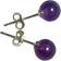 Kristallpunkten Amethyst Ear-Studs 925 Silver