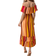 Roman Striped Ruffle Bardot Maxi Dress - Multi