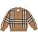 Burberry Kid's Holly Checked Wool-Blend Sweater - Archive Beige