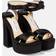Jimmy Choo Gaia Satin Sandalen - Schwarz
