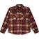 Brixton Bowery L/s Arctic Stretch Flee Mahogany Plaid