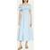 Ganni Ruched off-shoulder maxi dress blue