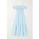 Ganni Ruched off-shoulder maxi dress blue