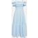 Ganni Ruched off-shoulder maxi dress blue