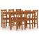 vidaXL Pine Juego de Comedor 70x140cm 7pcs