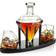 MikaMax Deluxe Diamond Decanter Set Whiskey Carafe 3pcs 0.85L