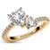 Pandora Double Heart Sparkling Ring - Gold/Transparent