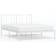vidaXL white, 160 200 cm/with headboard Metal Bed Frame with Headboard Bed Base Mattress Foundation